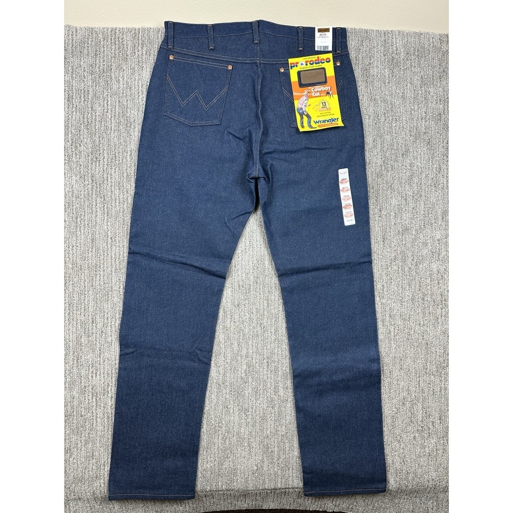 New Wrangler Cowboy Cut 13MWZ Original Fit Jeans Rigid Indigo Men's 38x36